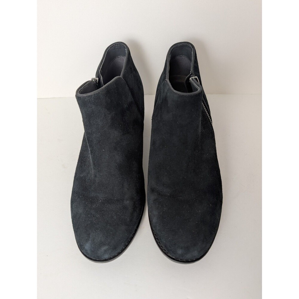 Vionic Joy Serena Ankle Boots Black Womens Size 7.5W Side Zipper Suede - Picture 2 of 11